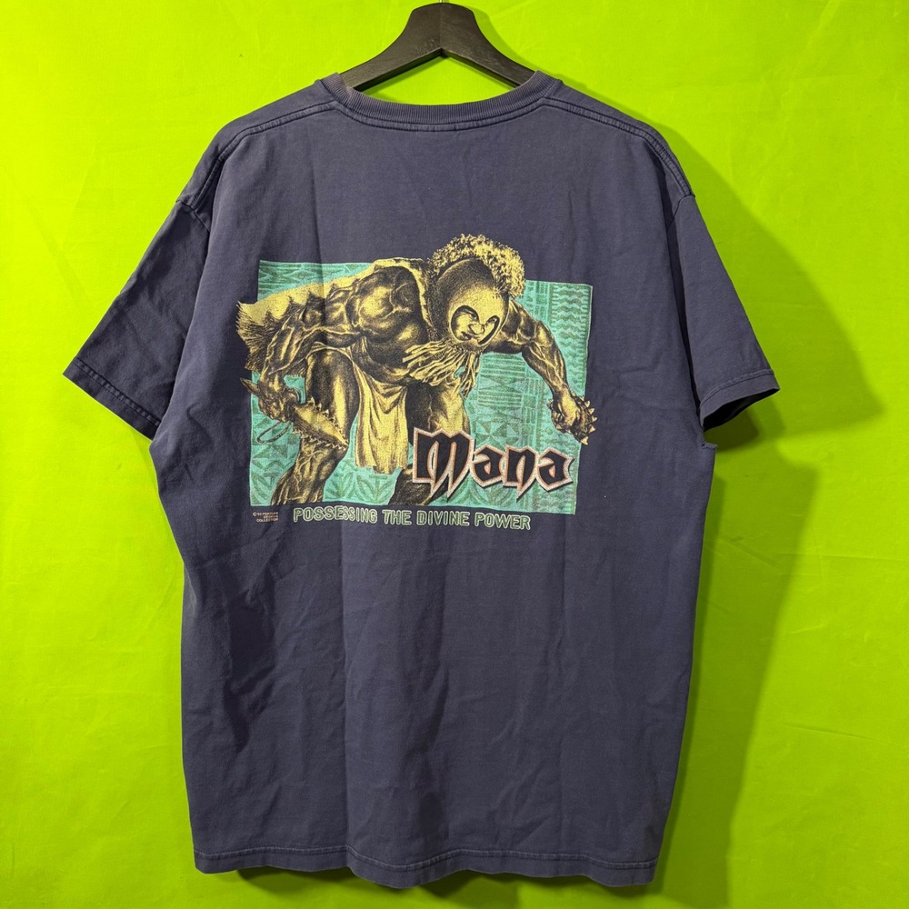 Vintage 1999 Hawaiian Strength Mana T Shirt Navy Blue XL Pride Filipino 90s